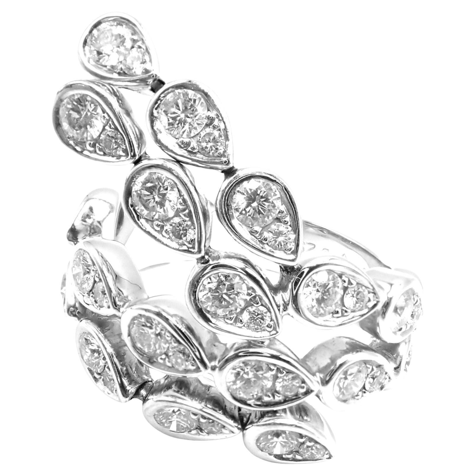 Piaget Magic Reflection Diamond Flexible White Gold Ring For Sale