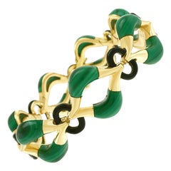 Piaget Malachite and Onyx Bracelet