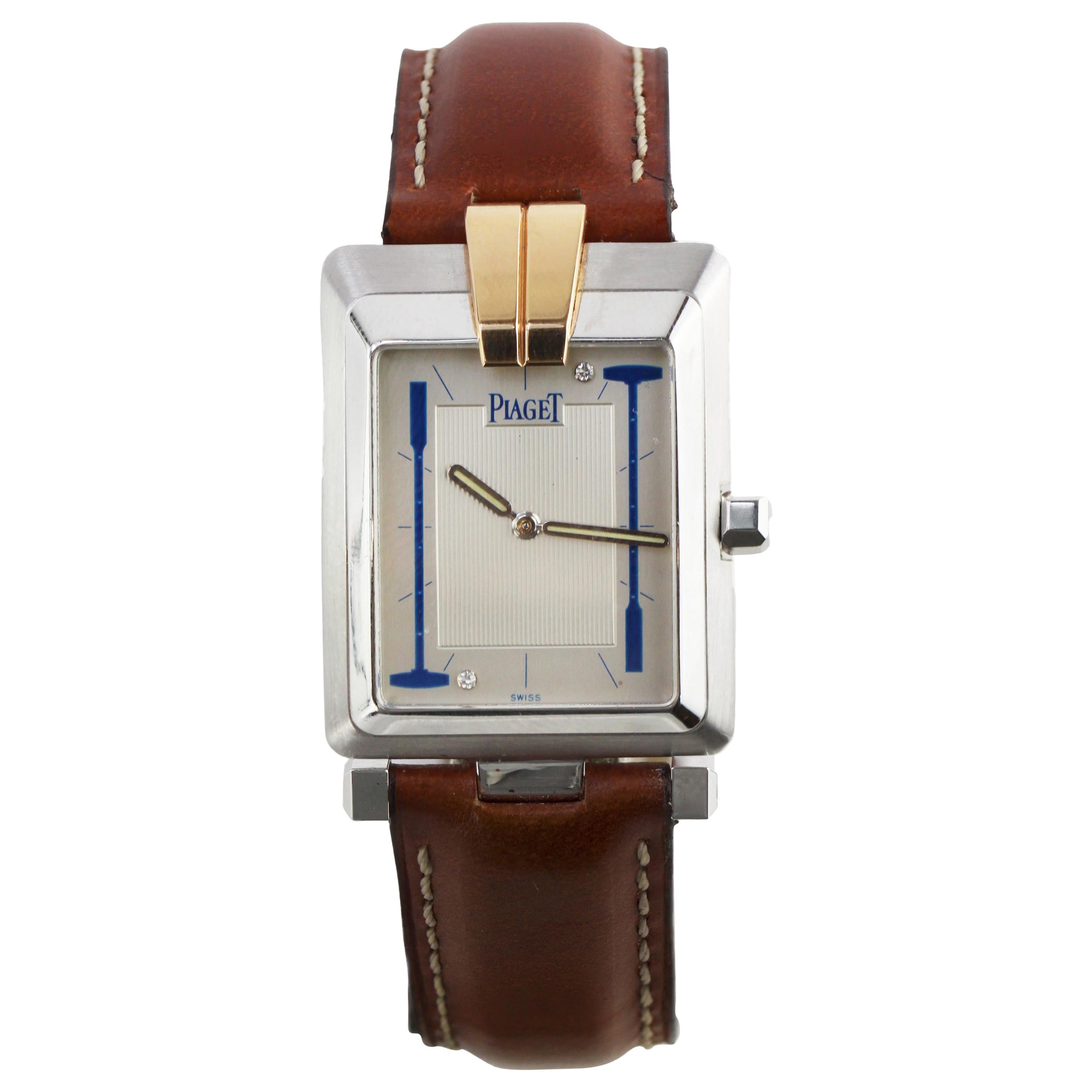 Piaget Mecanique 18 Karat White Gold Watch Ref 9110