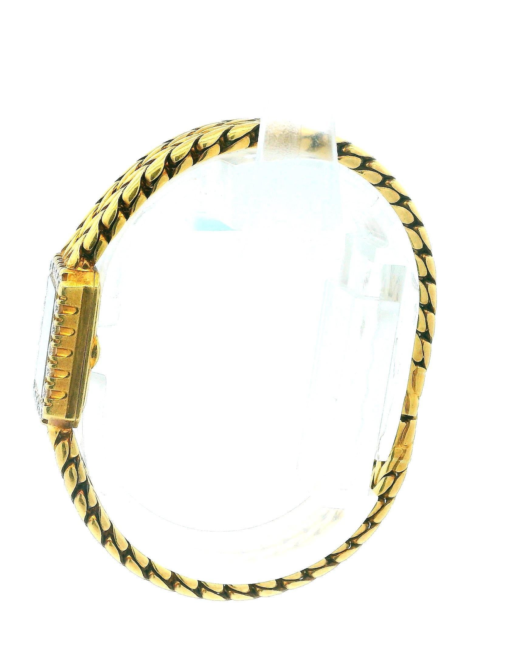 Piaget Mini Lapis Cadran Diamant Bracelet Herringbone Ladies Vintage Watch en vente 2