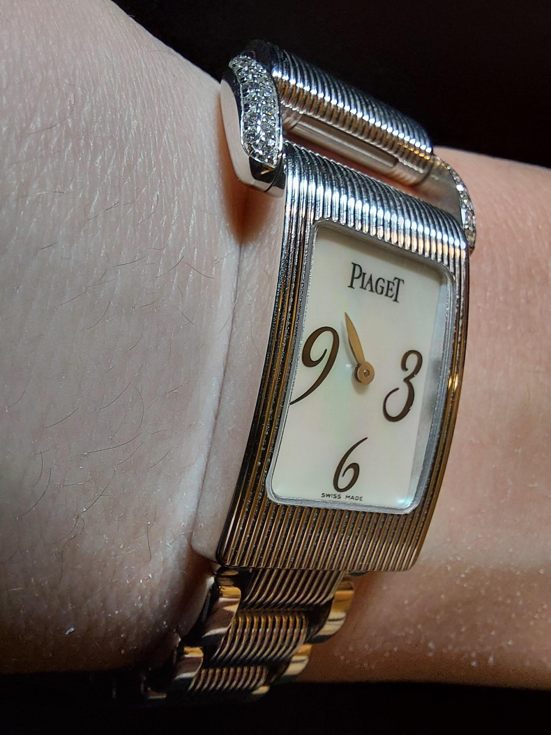 Piaget Miss Protocole Quartz Ladies Watch, Diamonds with Piaget Box & Papers For Sale 5