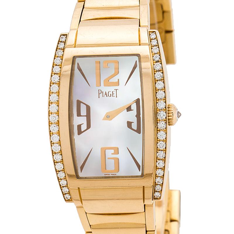 Contemporary Piaget Mother of Pearl 18K Rose Gold Limelight P10266 Women's Wristwatch 27 mm