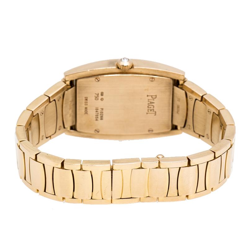 Piaget Mother of Pearl 18K Rose Gold Limelight P10266 Women's Wristwatch 27 mm In Fair Condition In Dubai, Al Qouz 2