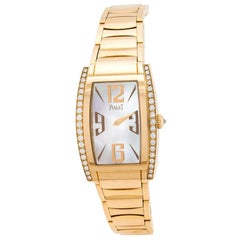 Used Piaget Mother of Pearl 18K Rose Gold Limelight P10266 Women's Wristwatch 27 mm