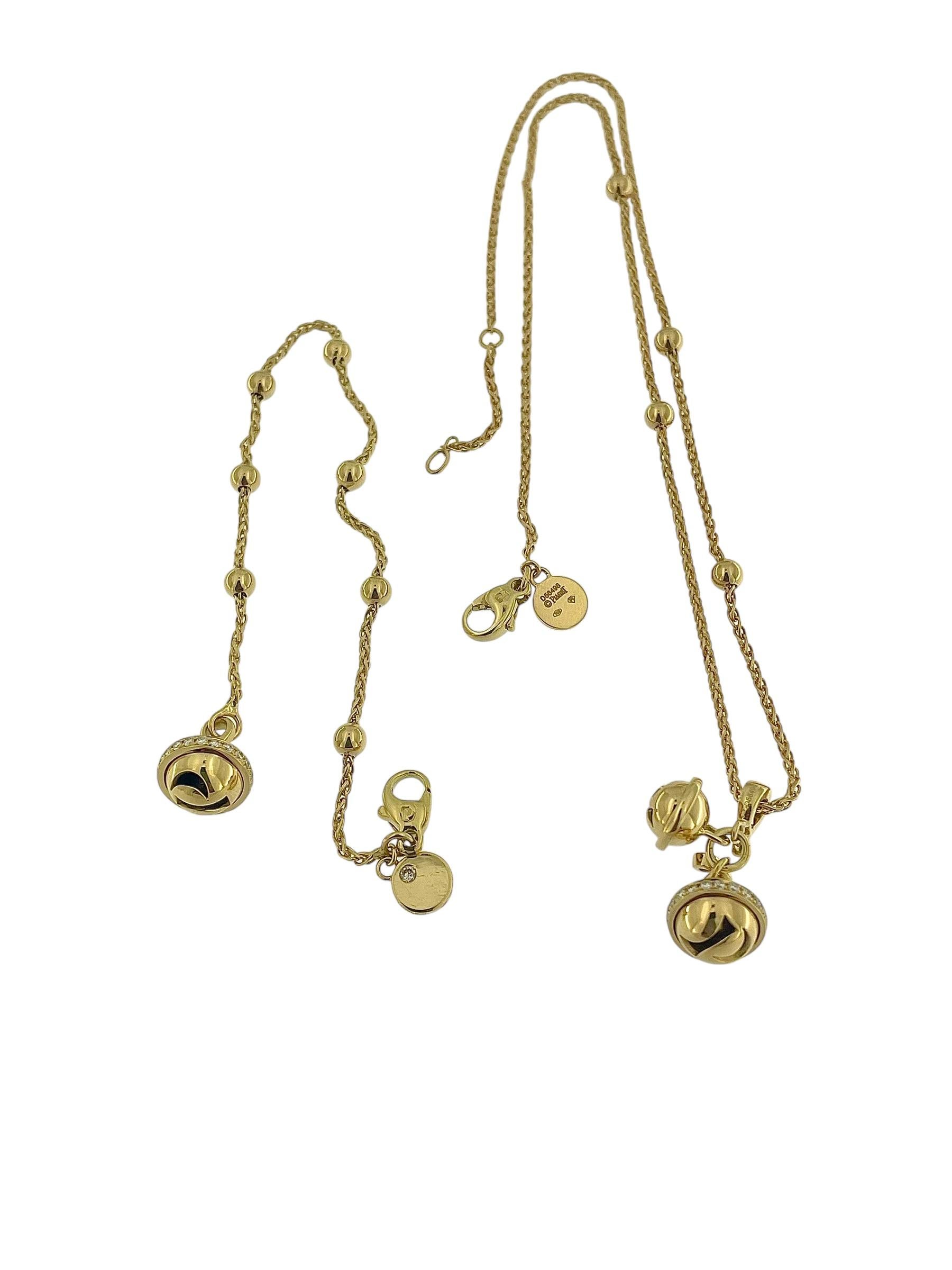 Piaget Necklace and Bracelet Set Yellow Gold and Diamonds For Sale 4