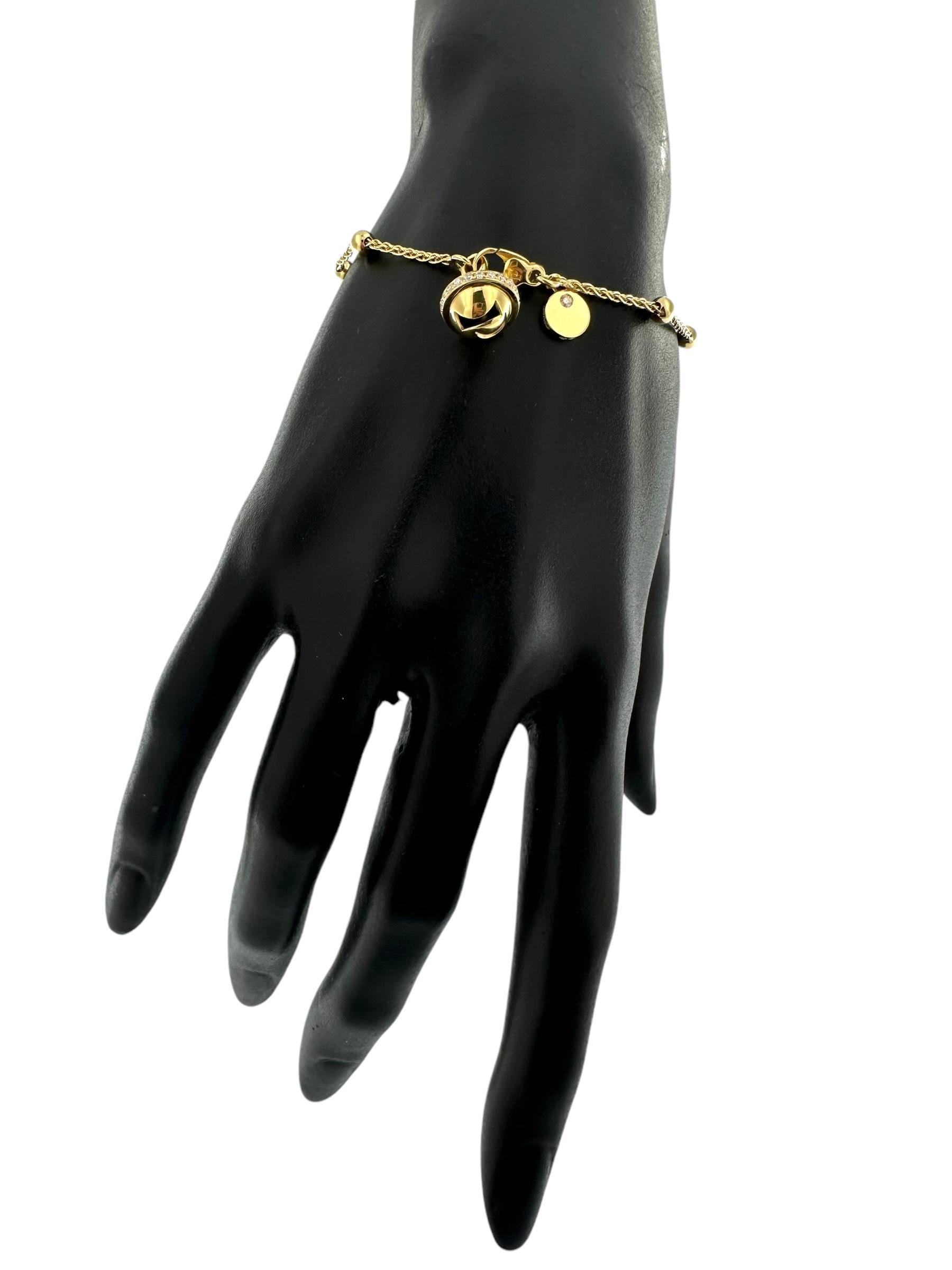 Brilliant Cut Piaget Necklace and Bracelet Set Yellow Gold and Diamonds For Sale