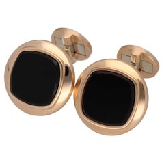 PIAGET Onyx 18K Pink Gold Cufflinks