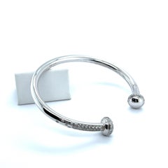 Piaget Open Bangle Bracelet with Diamonds in 18 Karat White Gold