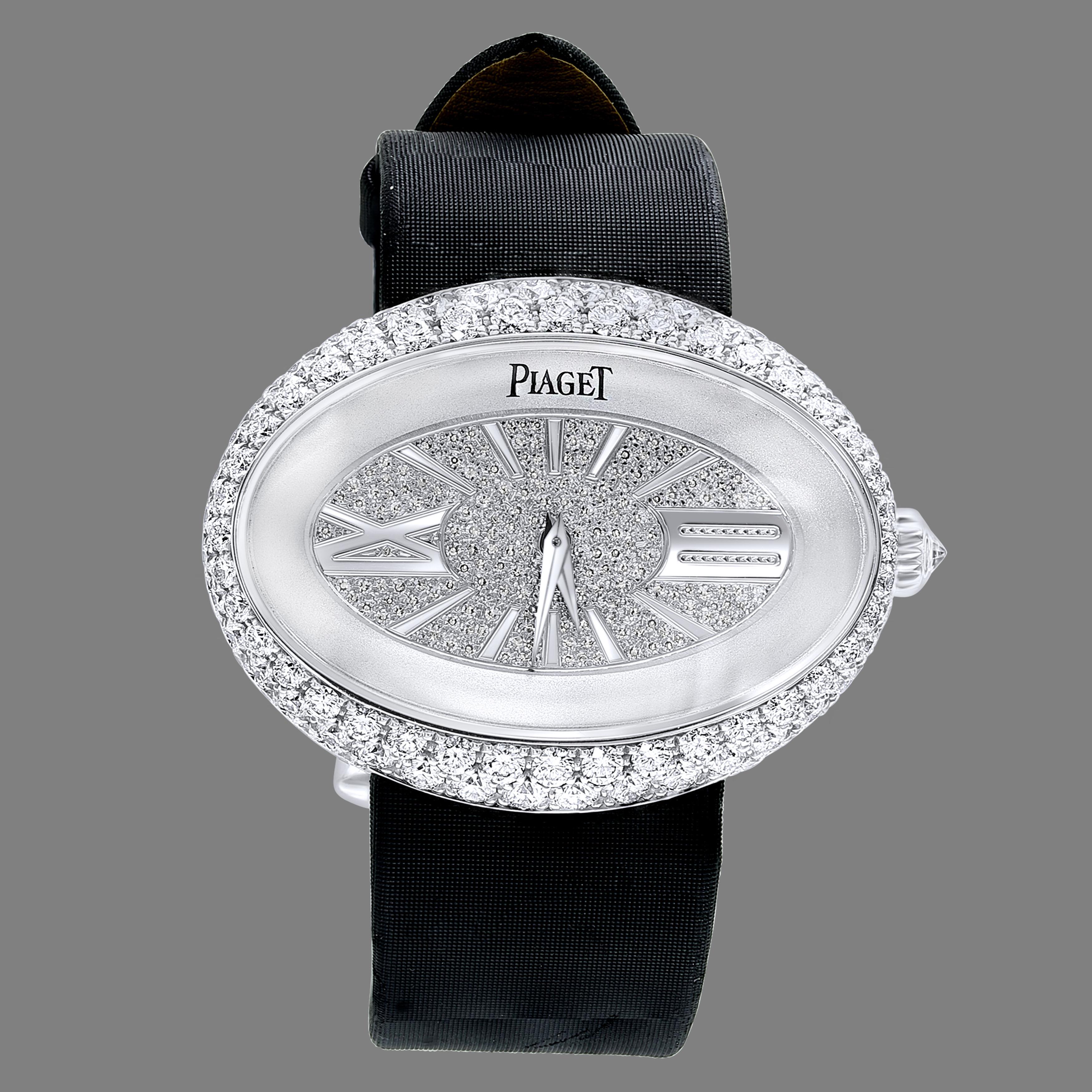 Piaget Paris Diamond & South Sea Pearl Suite Necklace, Earring Watch & Ring 18K For Sale 2