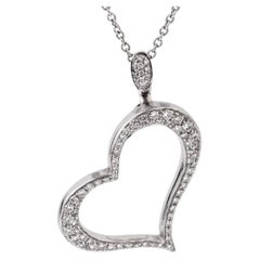 Collana con ciondolo Piaget Pave Diamond Heart in oro bianco 18 carati