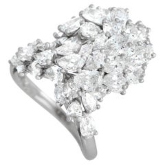 Piaget Platinum 7.0ct Diamond Cluster Ring
