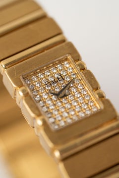 Piaget Polo 15201 Mini Ladies Pave Diamond 18k YG 1990s