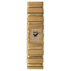 Piaget Polo 15201 Mini Ladies Pave Diamond 18k YG anni '90