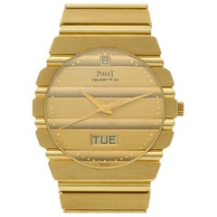 Retro Piaget Polo 15562 C 701 18 Karat Gold Dial Quartz Watch