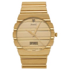 Vintage Piaget Polo 15562C701 18 Karat Gold Dial Quartz Watch