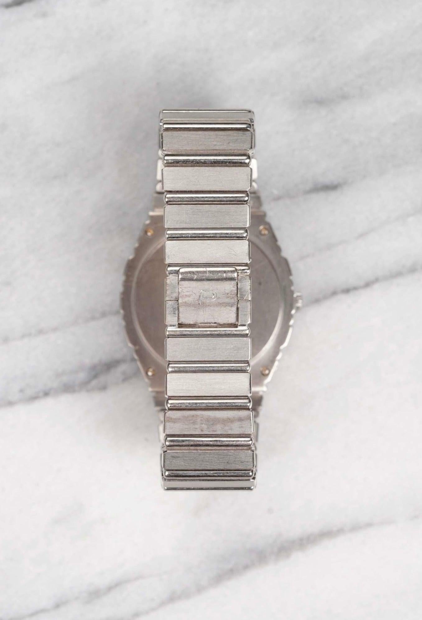 De las mujeres Reloj Piaget Polo 15661 Esfera ónice de oro blanco de 18 quilates, años 80 en venta