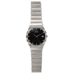 Reloj Piaget Polo 15661 Esfera ónice de oro blanco de 18 quilates, años 80