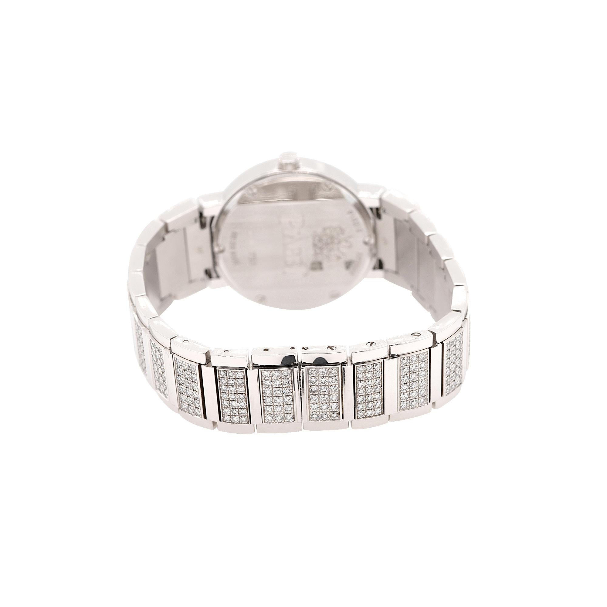 Women's PiageT Polo 18 Karat Diamond Pave Ladies Watch For Sale