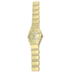 Retro Piaget Polo 18 Karat Yellow Gold Ladies Watch 841 C701 Diamond Dial