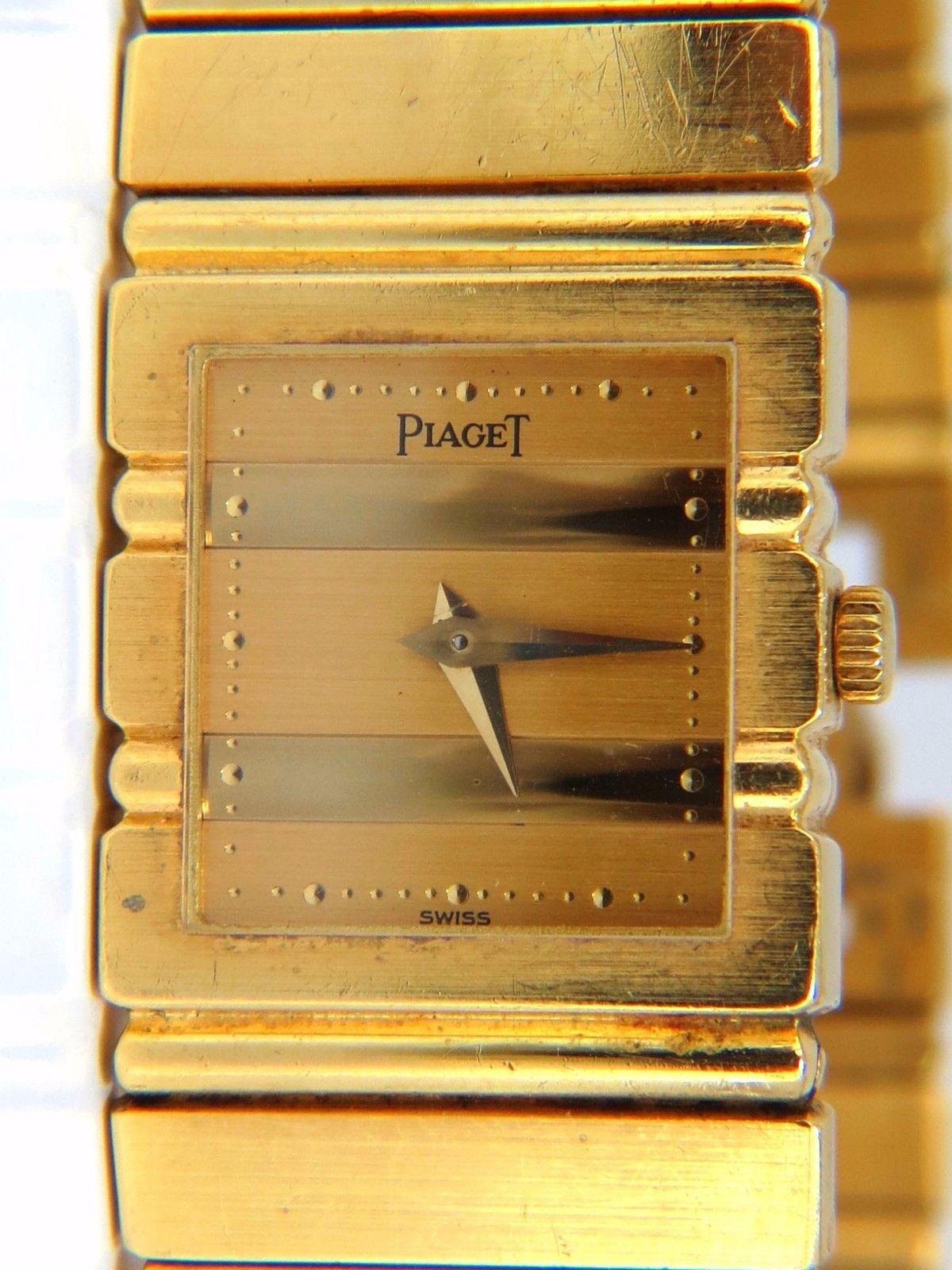Piaget Polo 18K Gold Quartz Mens Watch 8131 C701 Swiss Authentic & Working Order 5