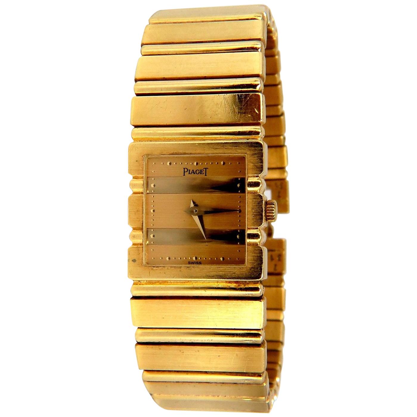 Piaget Polo 18K Gold Quartz Mens Watch 8131 C701 Swiss Authentic & Working Order
