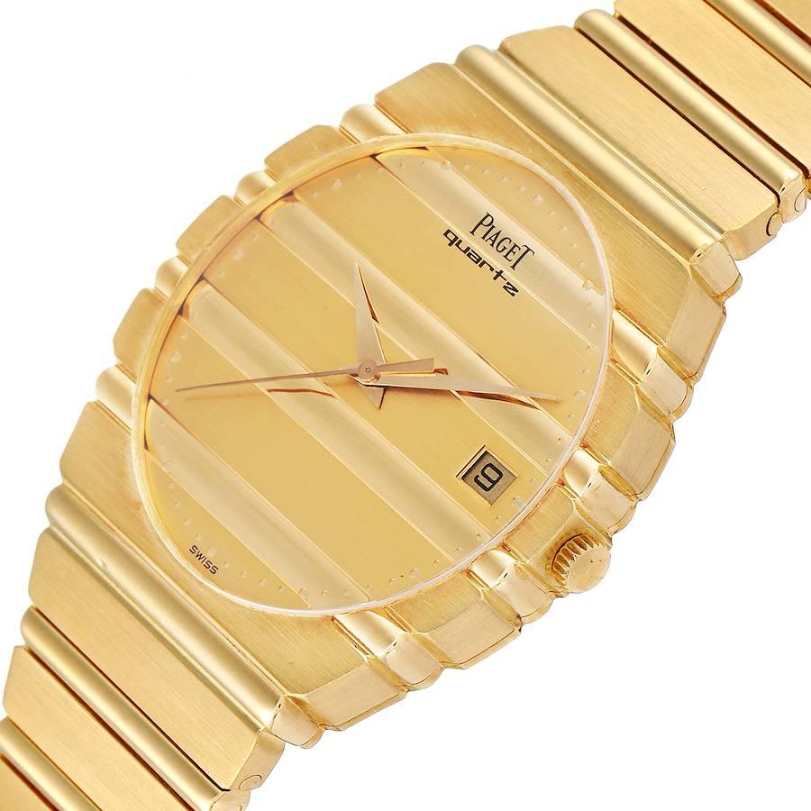 Men's Piaget Polo 18K Yellow Gold Champagne Dial Mens Watch 15561 For Sale