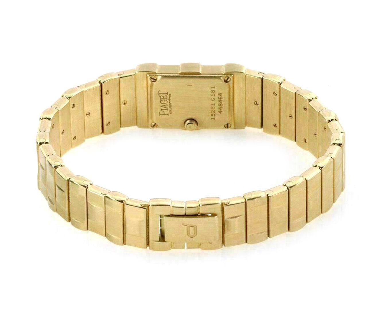 Moderne Piaget Polo Montre-bracelet à quartz en or jaune 18 carats pour femme 15281 en vente