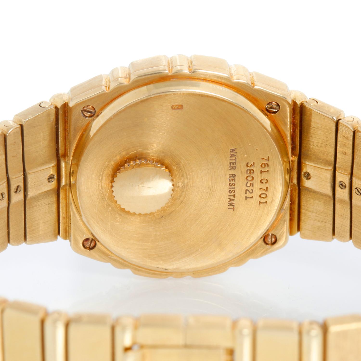 Piaget Polo 18K Yellow Gold Pave Diamond Ladies Watch  761 C701 In Excellent Condition In Dallas, TX