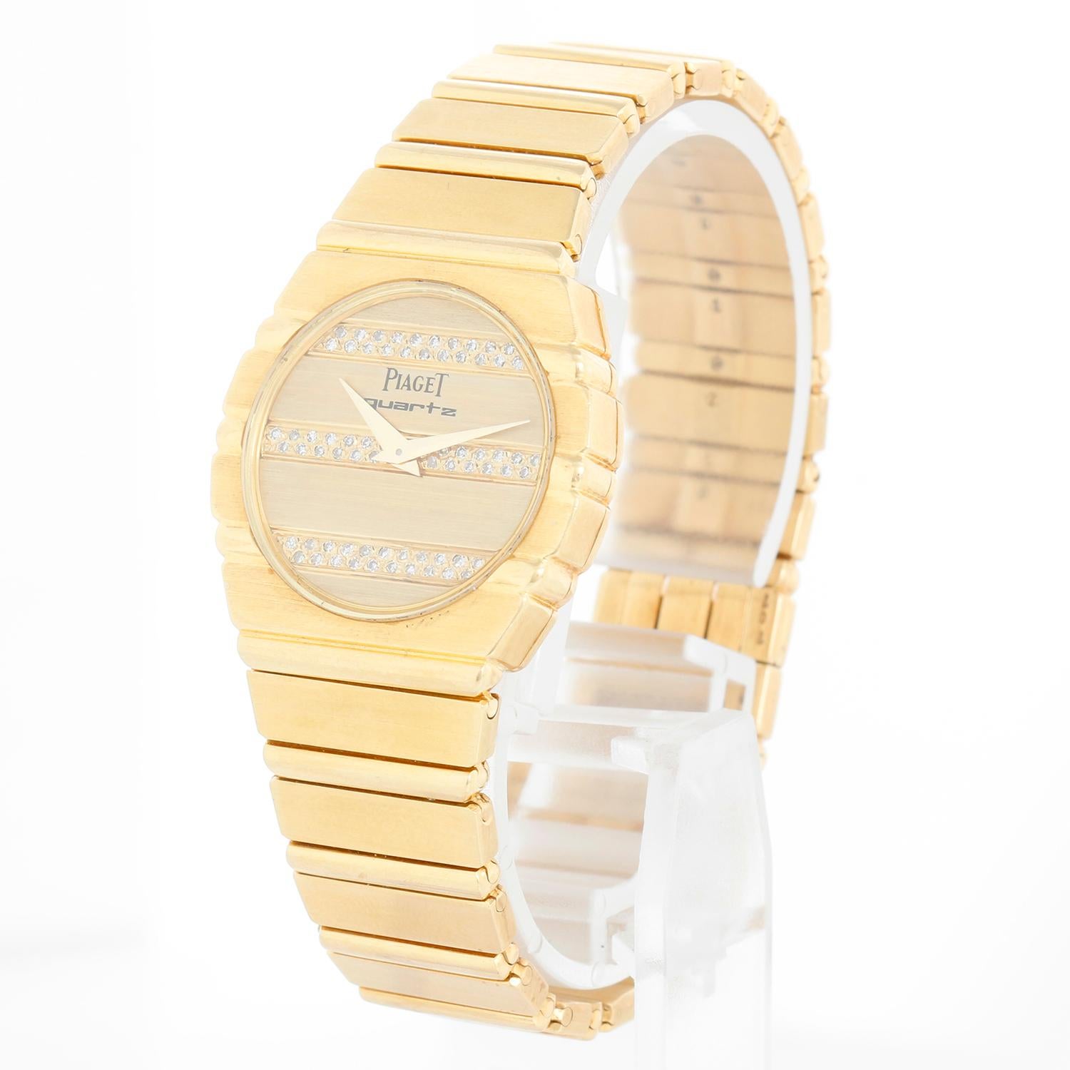 Piaget Polo 18K Yellow Gold Pave Diamond Ladies Watch  761 C701 1
