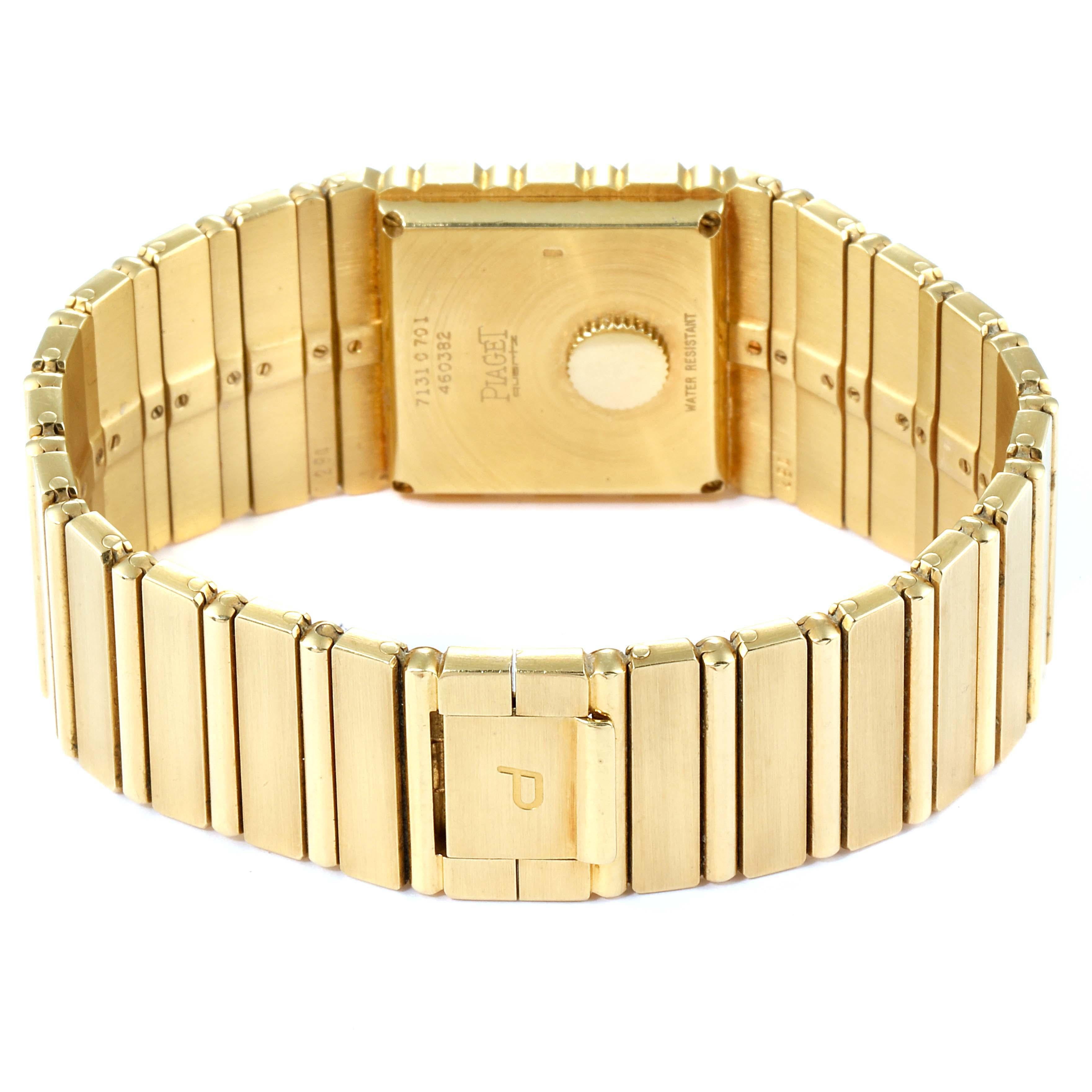 Piaget Polo 18 Karat Yellow Gold Quartz Men's Watch 7131 In Good Condition For Sale In Atlanta, GA
