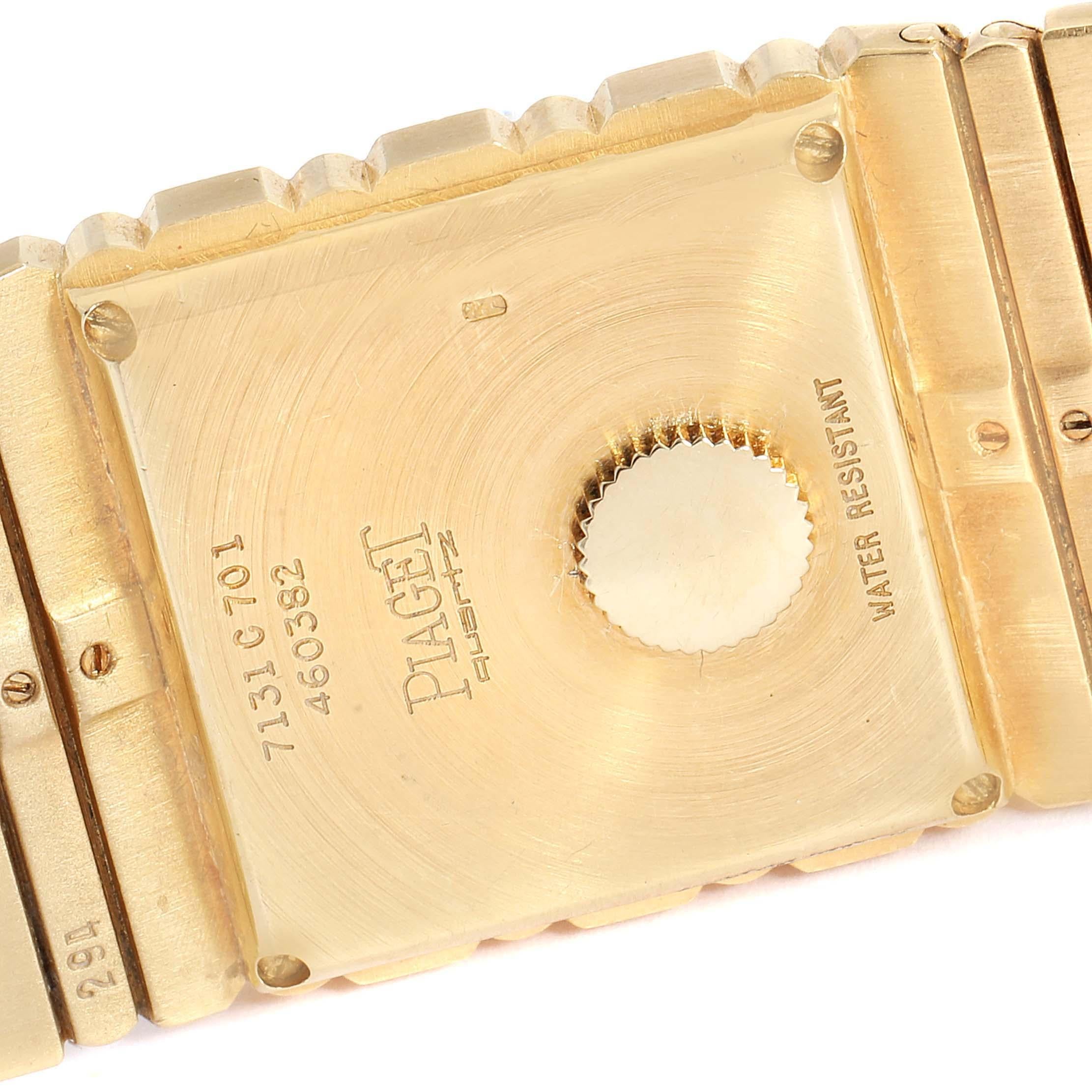 Piaget Polo 18 Karat Yellow Gold Quartz Men's Watch 7131 For Sale 1