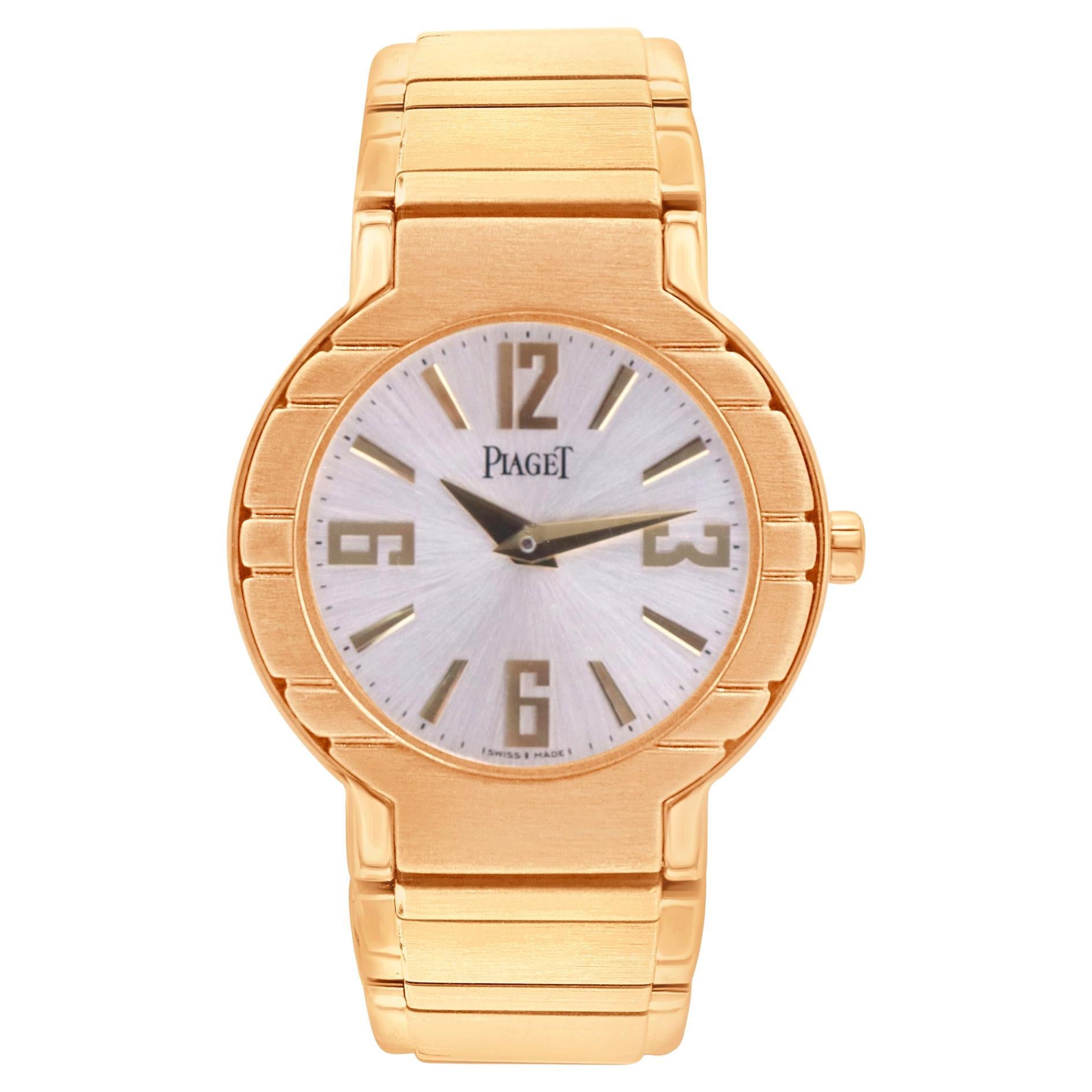 PIAGET Polo 18K Yellow solid Gold silver  Dial quartz  Men's watch