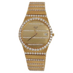 Piaget Polo 18kt Yellow Gold Factory Diamonds Wristwatch, Quartz