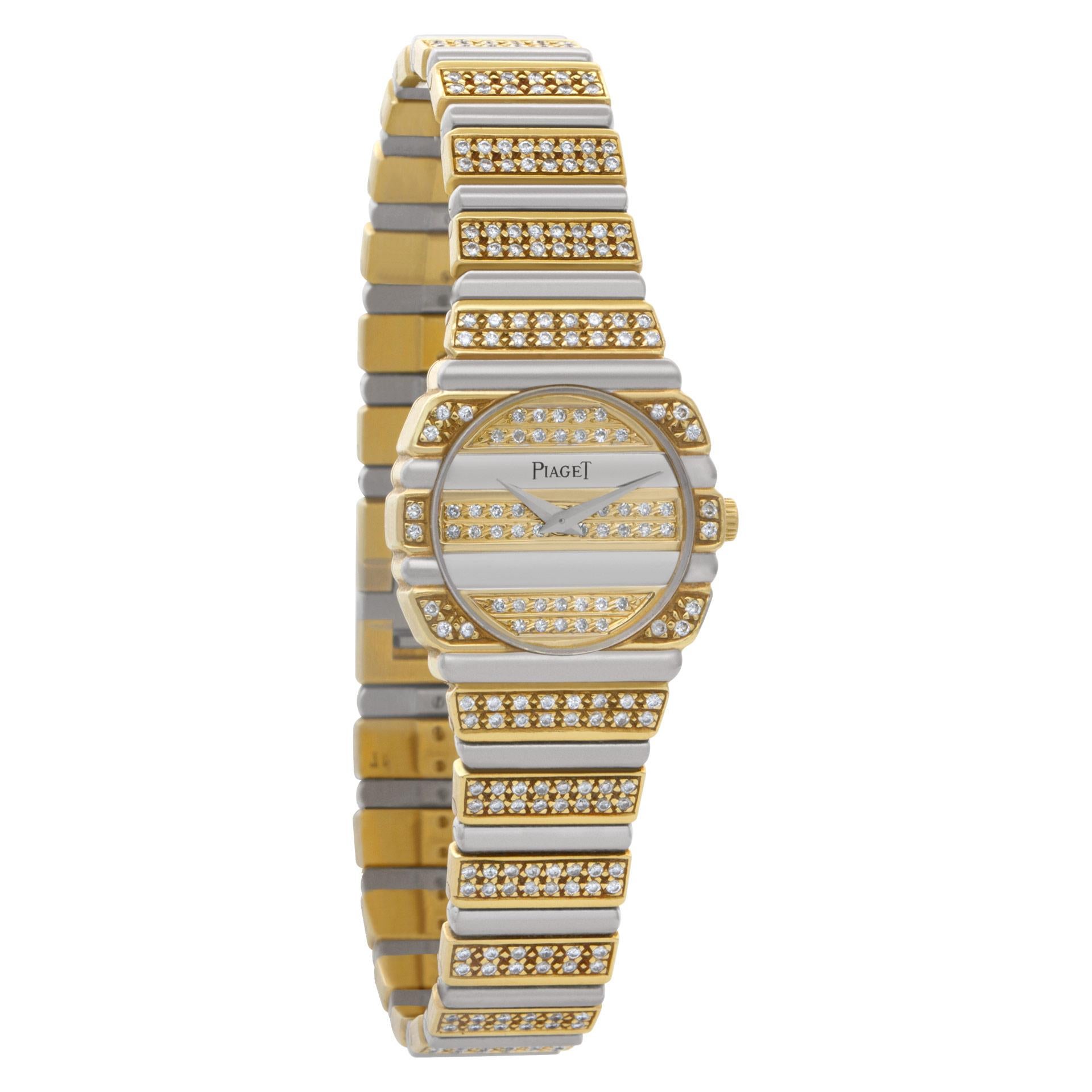 Piaget Polo in 18k White and Yellow Gold with Factory Original Diamond ...