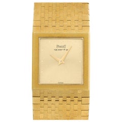 Retro Piaget Polo 368727 18 Karat Champagne Dial Quartz Watch