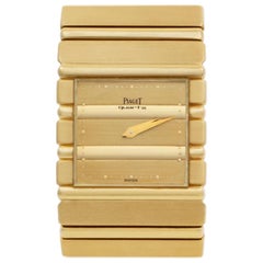 Retro Piaget Polo 7131 C701 18 Karat Gold Dial Quartz Watch