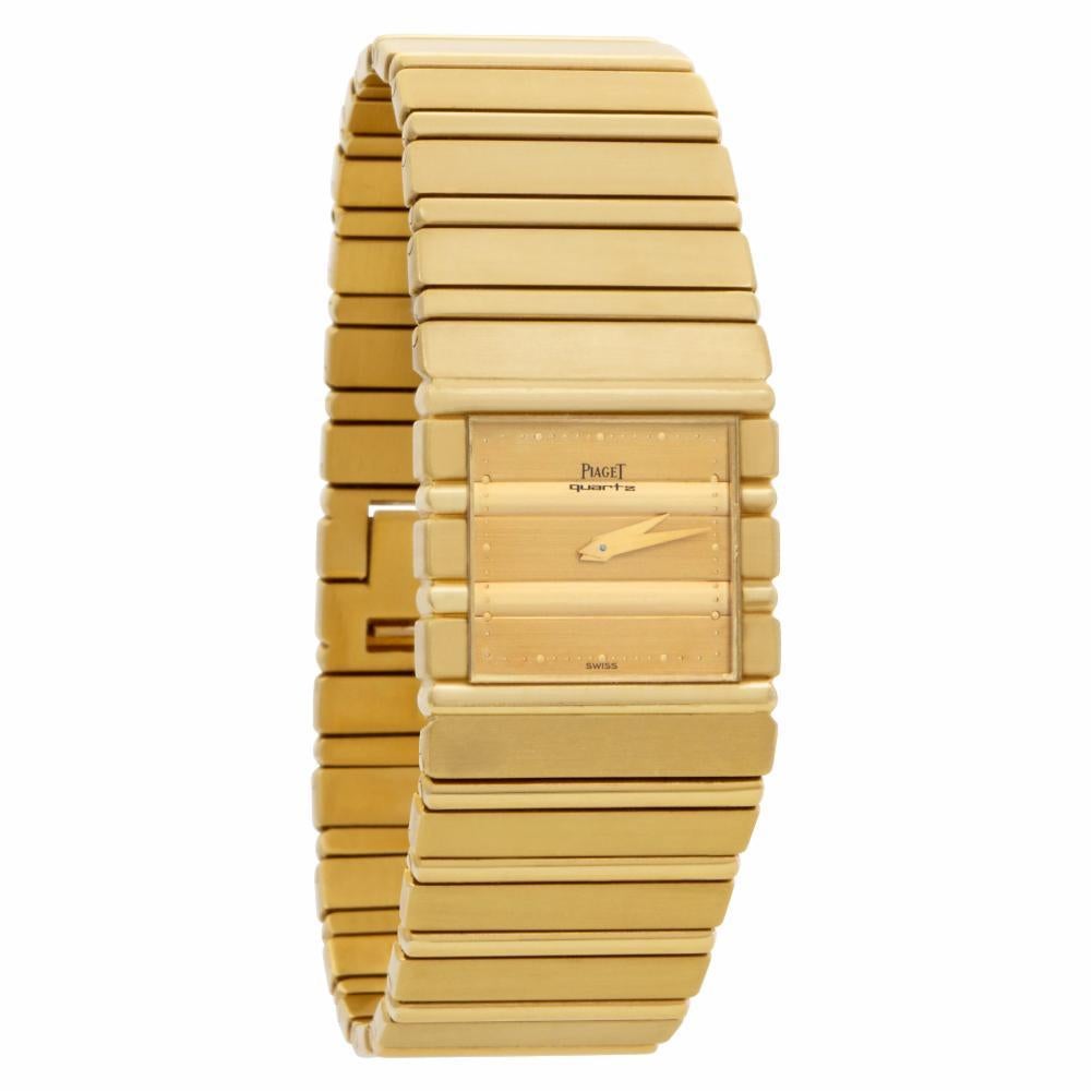 Piaget Polo 7131 C701 18 Karat Gold Dial Quartz Watch In Excellent Condition In Miami, FL