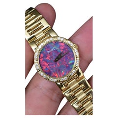 Piaget Polo 80564 K81 Montre à quartz pour femmes en or 18 carats avec cadran opale
