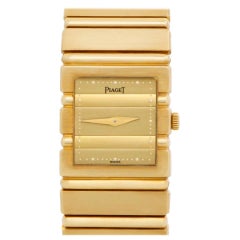 Retro Piaget Polo 8131C701 18 Karat Gold Dial Quartz Watch