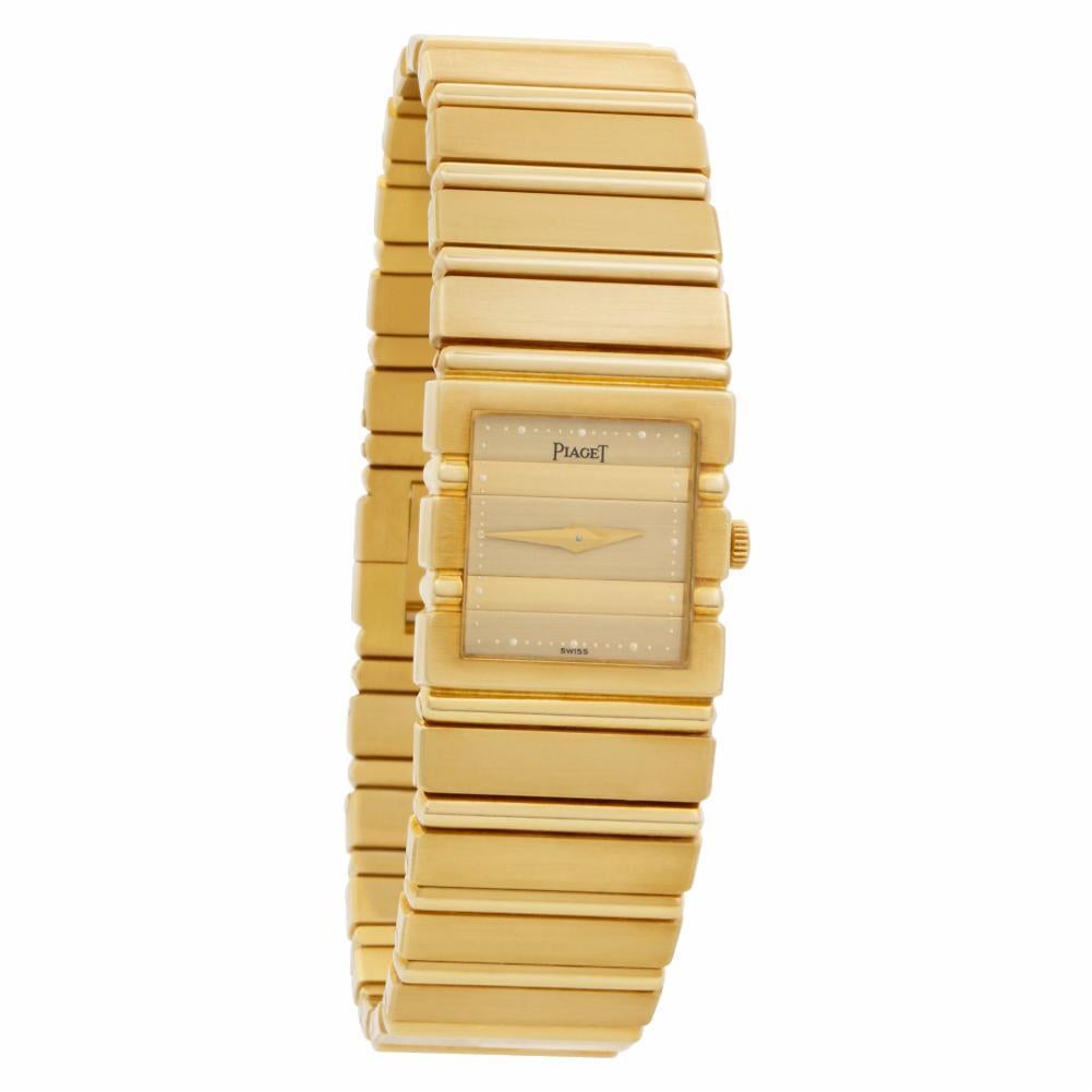 Piaget Polo 8131C701 18 Karat Gold Dial Quartz Watch In Excellent Condition In Miami, FL