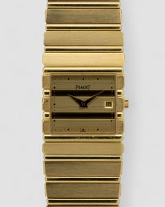 Piaget Polo Date 31131 Cadran Champagne 18k YG 1990
