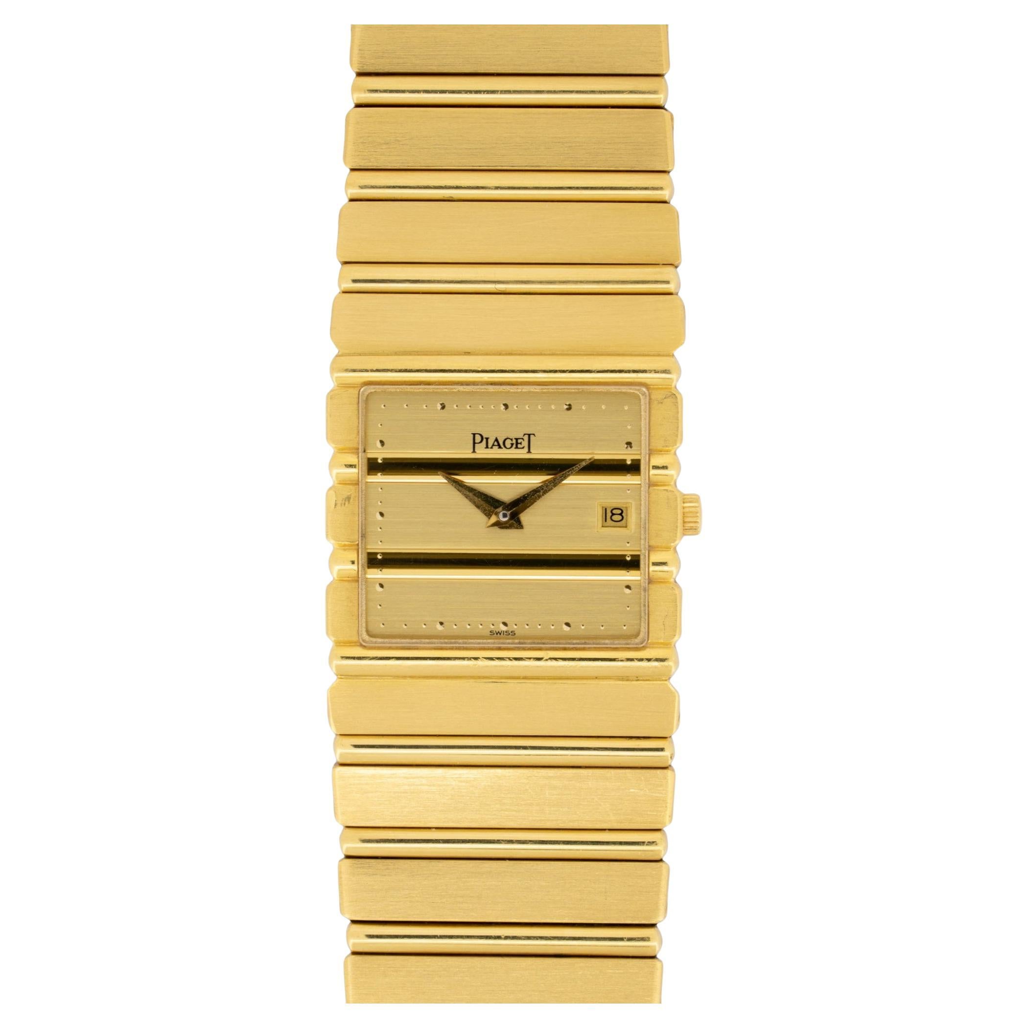 Piaget Polo Date 31131 Champagner Zifferblatt 18k YG 1990s