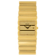 Piaget Polo Date 31131 Champagne Dial 18k YG 1990s