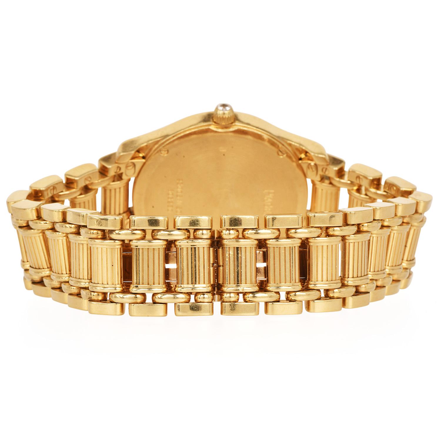 Piaget Polo Diamond 18K Gold M 501D Quartz Ladies Watch For Sale 2