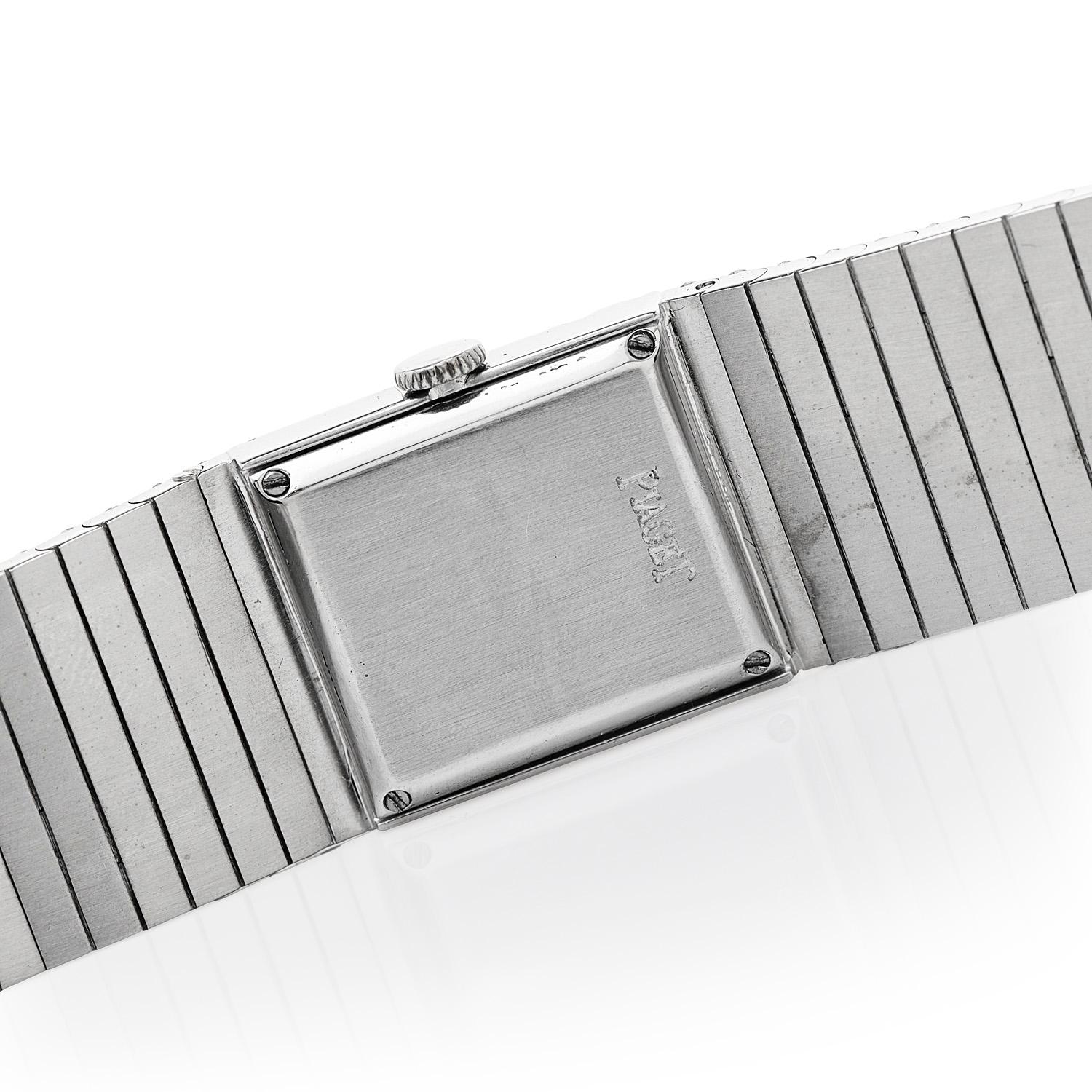 Modern Piaget Polo Diamond 18K White Gold #15201 Ladies Wristwatch