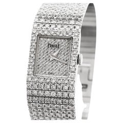 Piaget Polo Diamond 18K White Gold #15201 Ladies Wristwatch