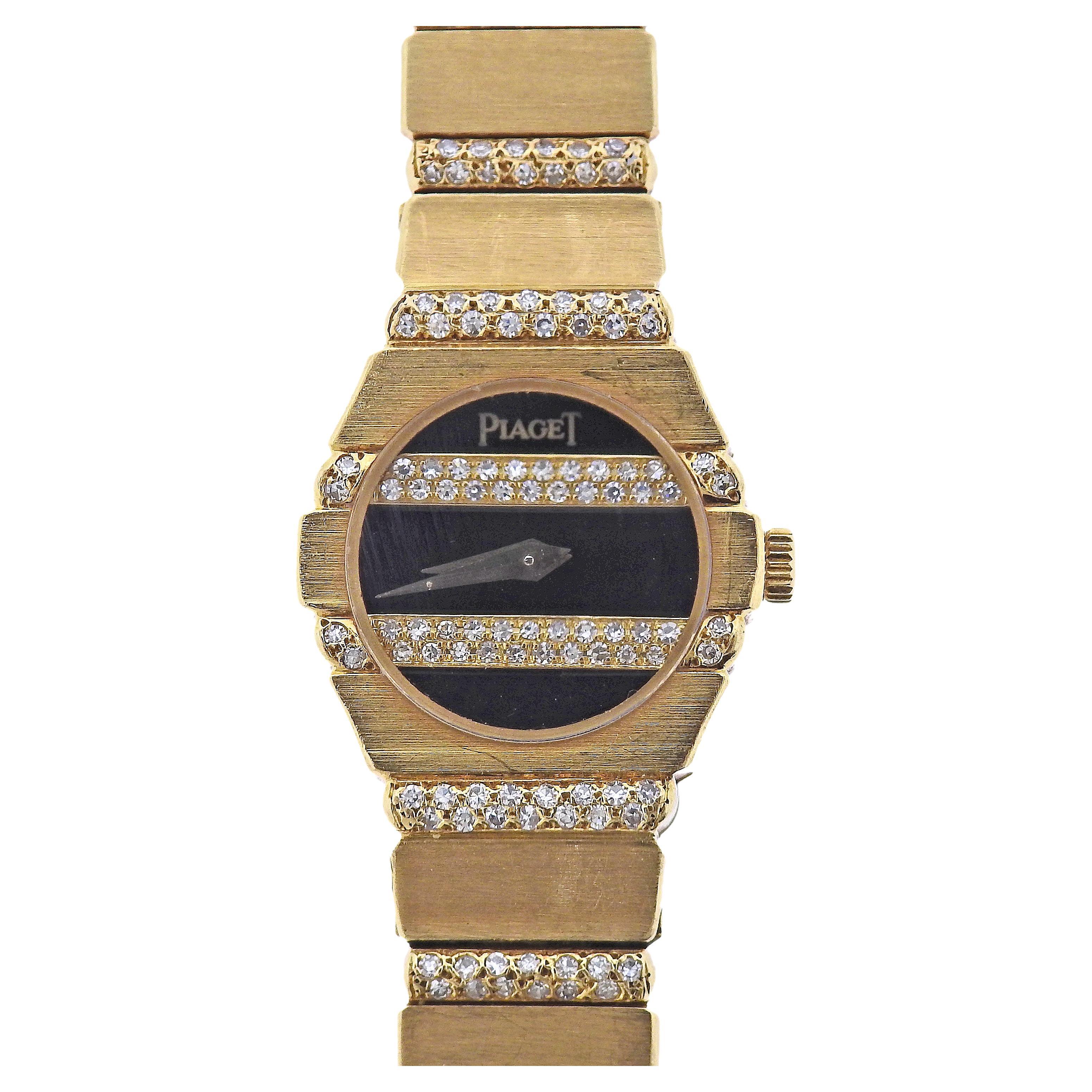 Piaget Polo Diamond Gold Watch For Sale