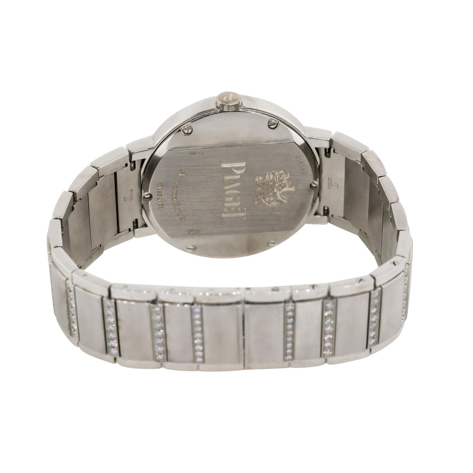 Women's Piaget 18k White Gold Polo Diamond Watch For Sale