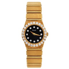 Piaget Polo Diamant Onyx-Zifferblatt 18K Gold  8296 C701 Damenuhr