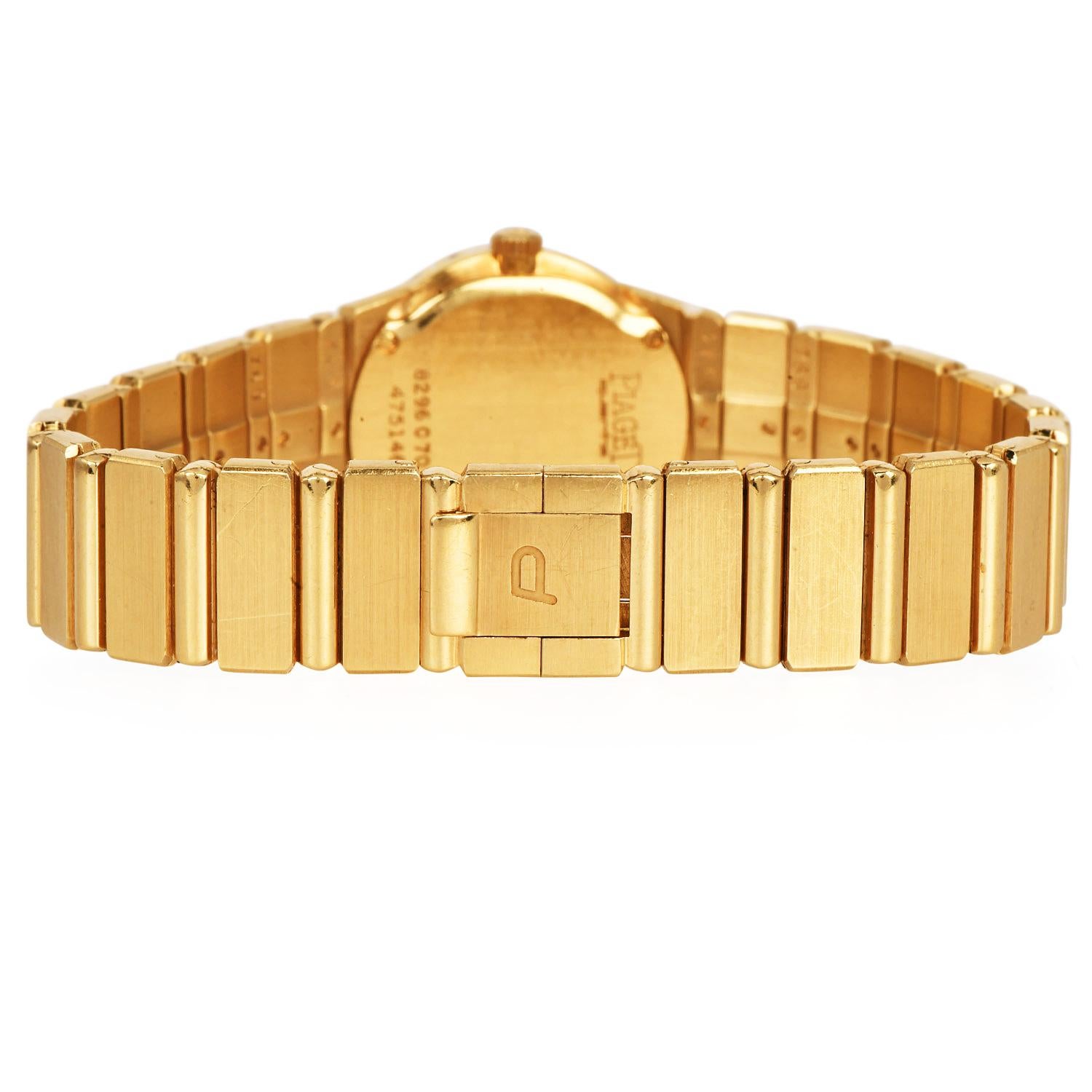 Piaget Polo Diamond Onyx-Dial 18K Gold  8296 C701 Women’s Watch For Sale 1
